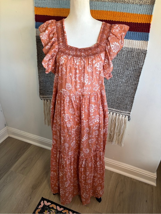 Free People Dresses & Skirts - Free People Rust Floral Maxi Dress